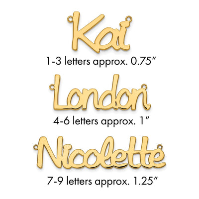 sterling Silver/Rhodium-plated Polished Name Plate