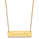 14K Yellow Gold Small Name Bar Necklace