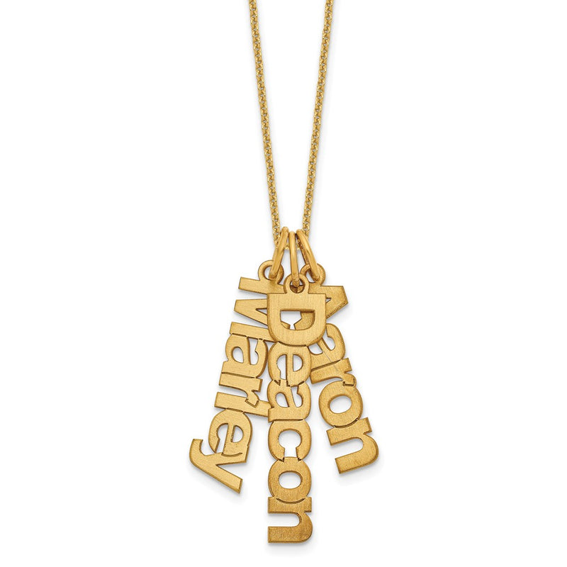 14K yellow gold name necklace