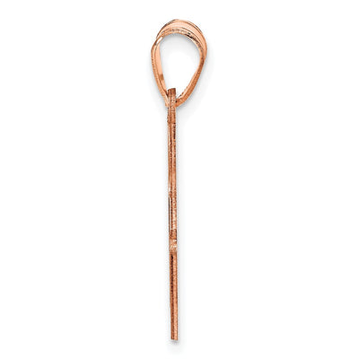 14K Rose Gold Personalized Ice Skate Pendant