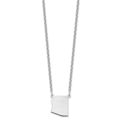 Sterling Silver/Rhodium-plated Arizona State Necklace