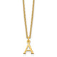 Sterling Silver Gold-plated Cutout Initial Necklace