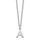14K White Gold Cutout Initial Necklace
