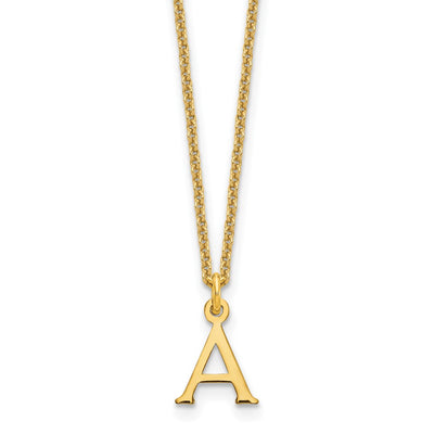 14K Yellow Gold Cutout Initial Necklace
