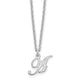 Sterling Silver Rhodium-plated Initial Necklace