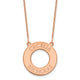 14K Rose Gold Circle with 2 Name Necklace