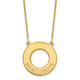 14K Yellow Gold Circle with 1 Name Necklace