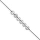 Sterling Silver/Rhodium-plated Epoxy Letter Disc Bracelet