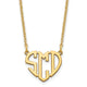 Sterling Silver/Gold-plated Heart Monogram Necklace