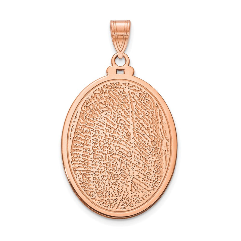 14K rose gold fingerprint pendant
