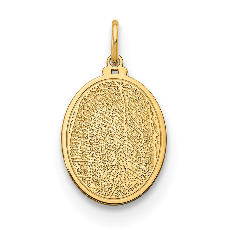 14K yellow gold fingerprint charm