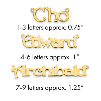 sterling Silver/Rhodium-plated Polished Name Plate