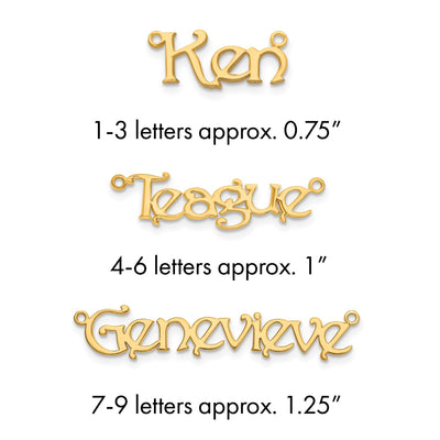10K White Gold Name Plate