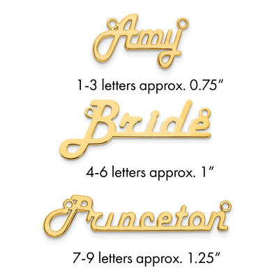Sterling Silver/Rose-gold Underlined Name Plate