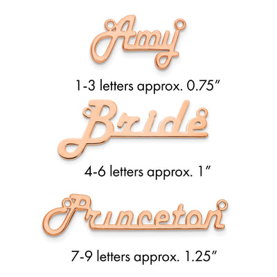 Sterling Silver/Rose-gold Underlined Name Plate