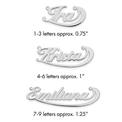 Sterling Silver/Gold-plated Swoop Name Plate