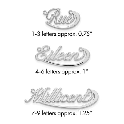 Sterling Silver/Gold-plated Small Swoop Name Plate