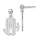Sterling Silver/Rhodium-plated Monogram Dangle Earrings, 23 x 11mm