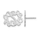 14K White Gold Monogram Post Earrings, 13 x 16mm