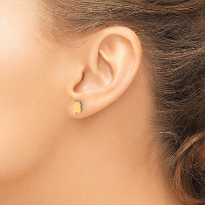Sterling Silver/Gold-plated Alabama State Earrings