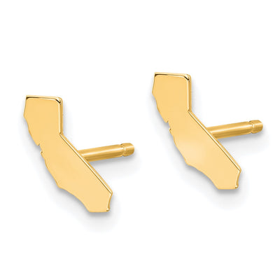 Sterling Silver/Gold-plated California State Earrings