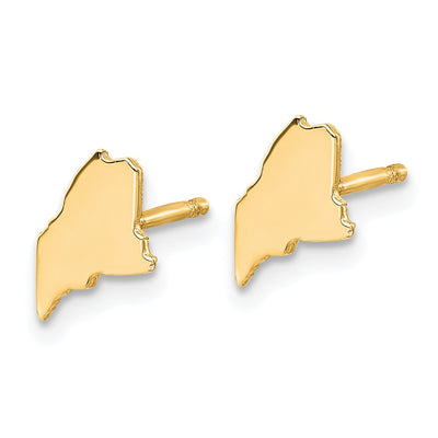 Sterling Silver/Gold-plated Maine State Earrings
