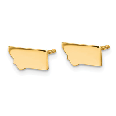 Sterling Silver/Gold-plated Montana State Earrings