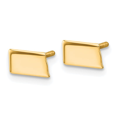 Sterling Silver/Gold-plated South Dakota State Earrings