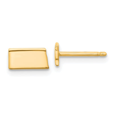 Sterling Silver/Gold-plated South Dakota State Earrings