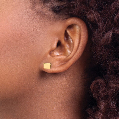 Sterling Silver/Gold-plated Wyoming State Earrings