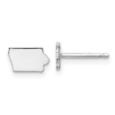 Sterling Silver/Rhodium-plated Iowa State Earrings