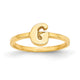 10K & 14K Gold Script or Block Font Initial Ring
