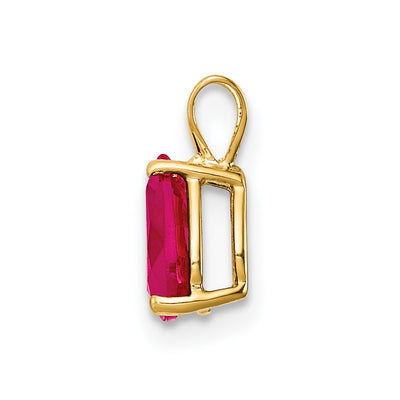 14K Pear Ruby Pendant