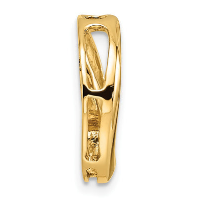 14K Holds Three-Stone Circle Chain Slide Mounting