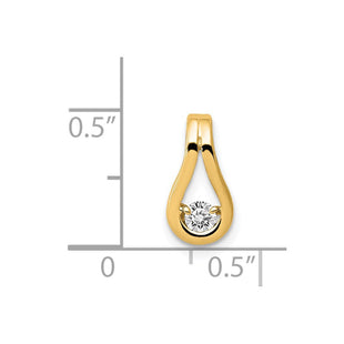 14k Complete AA Diamond Teardrop-Shape Slide Fits up to Regular/ Fancy or Reversible Omega (Style XP1546AA)