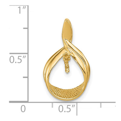 14K Pearl Pendant Mounting, 21 x 12mm