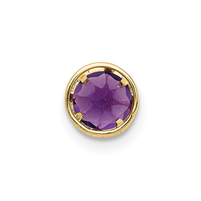 14K Amethyst bezel pendant