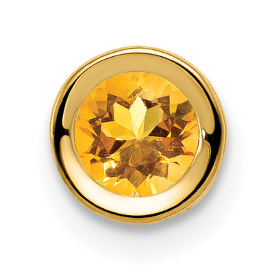 14K Citrine bezel pendant
