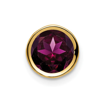 14K Rhodolite Garnet bezel pendant