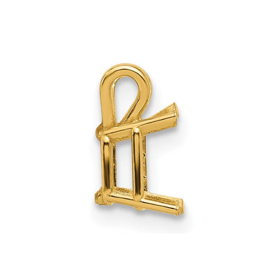 14K 6x4 Emerald Pendant Mounting