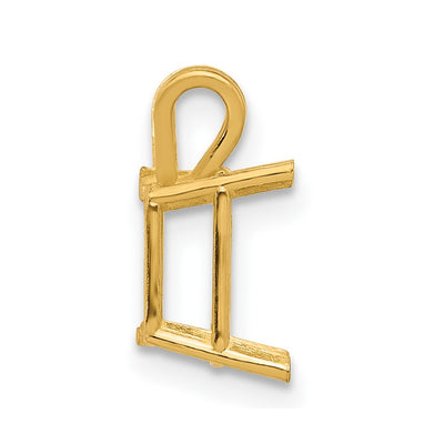 14K 8x6 Emerald Pendant Mounting