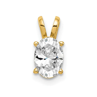 14k Oval Cubic Zirconia pendant (Style XP422CZ)