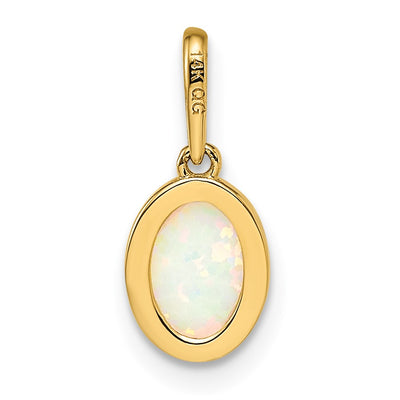 14K Lab Created Opal Pendant