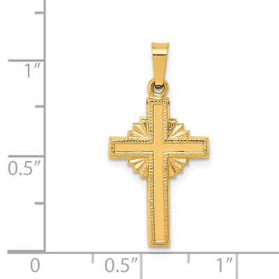14K Polished Celtic Cross Pendant, 27 x 13mm