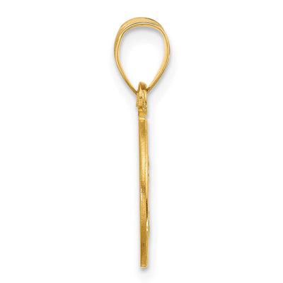 14K Polished and Satin Solid St Joseph Medal, 20.6 x 13.3mm