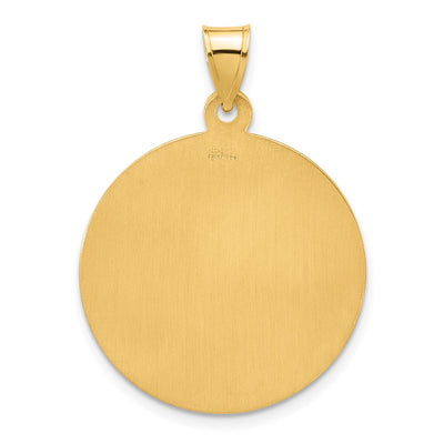 14K Polished and Satin Solid St Jude Thaddeus Medal, 33 x 24.4mm