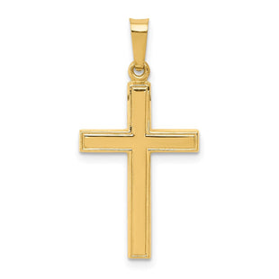 14k Hollow Cross Pendant (Style XR238)
