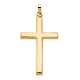 14k Hollow Cross Pendant (Style XR241)