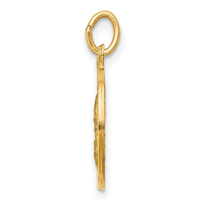 14K Matka Boska Medal Charm, 19.5 x 15mm