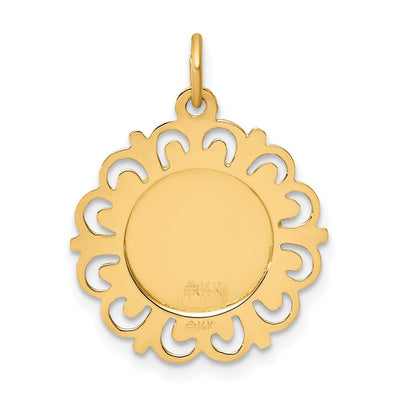 14K Infant of Prague Medal Charm, 24 x 19mm